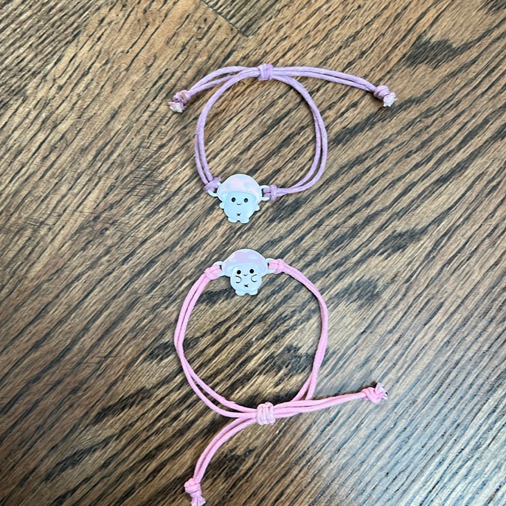 Best Friends Mushroom Adjustable Bracelets Bundle Of 2
